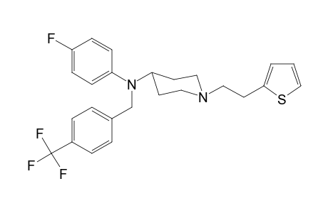 N-(4-Fluorophenyl)-N-(4-trifluoromethylbenzyl)-1-[2-(thiophen-2-yl)ethyl]piperidin-4-amine