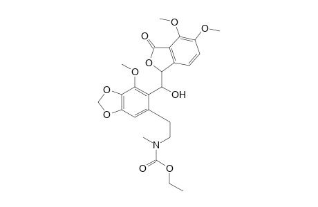 (-)-3-{[2-(N-Ethoxycarbonyl-N-methylaminoethyl)-6-methoxy-4,5-methylenedioxyphenyl]hydroxymethyl}-6,7-dimethoxy-1(3H)-isobenzofuranone
