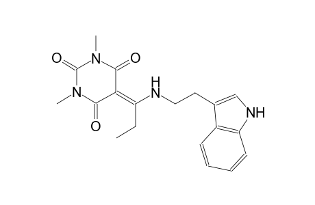 5-(1-{[2-(1H-indol-3-yl)ethyl]amino}propylidene)-1,3-dimethyl-2,4,6(1H,3H,5H)-pyrimidinetrione