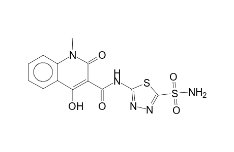 4-Hydroxy-1-methyl-2(1H)-oxo-N-(5-sulfamoyl-1,3,4-thiadiazol-2-yl)-3-quinolinecarboxamide