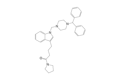 1H-indole, 1-[[4-(diphenylmethyl)-1-piperazinyl]methyl]-3-[4-oxo-4-(1-pyrrolidinyl)butyl]-