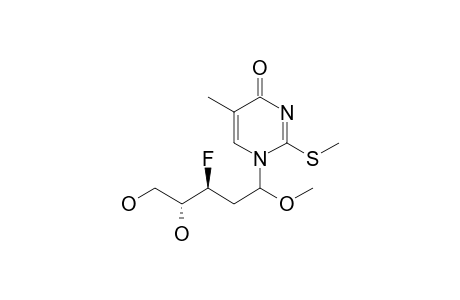 1-[(3S,4R)-3-fluoro-4,5-dihydroxy-1-methoxy-pentyl]-5-methyl-2-(methylthio)pyrimidin-4-one