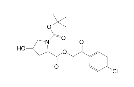 1-tert-butyl 2-[2-(4-chlorophenyl)-2-oxoethyl] 4-hydroxy-1,2-pyrrolidinedicarboxylate