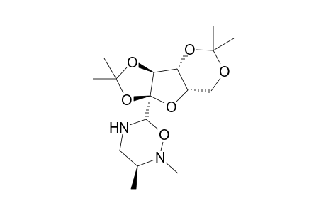 (+)-trans-6-(2-Deoxy-3,5-O-isopropylidene-1,2-isopropyldioxy-.beta.,L-xylo-furanosyl)-2,3-dimethyl-1,2,5-oxadiazinane