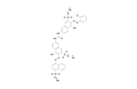 1-Naphthalenesulfonic acid, 4-[[1-hydroxy-6-[[[[5-hydroxy-6-[(2-methoxyphenyl)azo]-7-sulfo-2-naphthalenyl]amino]carbonyl]amino]-3-sulfo-2-naphthalenyl]azo]-, trisodium salt