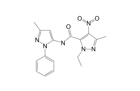 1-ETHYL-3-METHYL-4-NITRO-N-(1-PHENYL-3-METHYL-1H-PYRAZOL-5-YL)-1H-PYRAZOL-5-CARBOXAMIDE