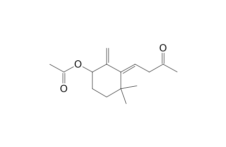 2-Butanone, 4-[5-(acetyloxy)-2,2-dimethyl-6-methylenecyclohexylidene]-, (E)-(.+-.)-