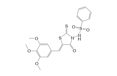 N-[(5Z)-4-oxo-2-thioxo-5-(3,4,5-trimethoxybenzylidene)-1,3-thiazolidin-3-yl]benzenesulfonamide