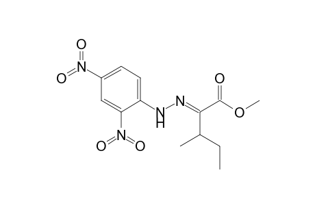 Methyl [2,4-dinitrophenylhydrazono] d,l-.alpha.-keto-.beta.-methyl-n-valerianate