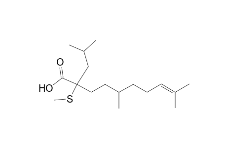8-Decenoic acid, 5,9-dimethyl-2-(2-methylpropyl)-2-(methylthio)-
