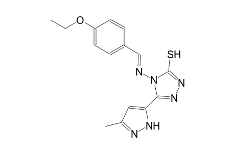 4-{[(E)-(4-ethoxyphenyl)methylidene]amino}-5-(3-methyl-1H-pyrazol-5-yl)-4H-1,2,4-triazole-3-thiol