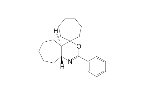 Spiro[cycloheptane-1,4'(4'aH)-cyclohept[d][1,3]oxazine], 5',6',7',8',9',9'a-hexahydro-2'-phenyl-, trans-