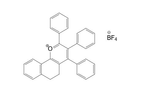 5,6-dihydro-2,3,4-triphenylnaphtho[1,2-b]pyrylium tetrafluoroborate(1-)