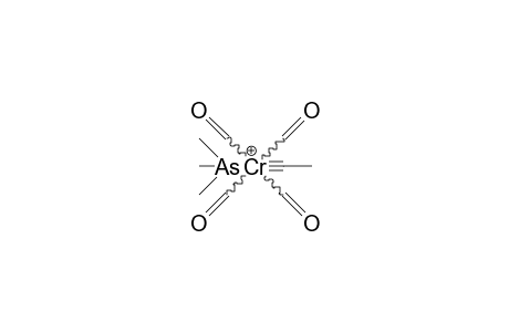 trans-Tetracarbonyl(methylcarbyne)(trimethylarsine)chromium(I) cation