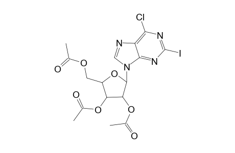 [3,4-diacetoxy-5-(6-chloro-2-iodo-purin-9-yl)tetrahydrofuran-2-yl]methyl acetate