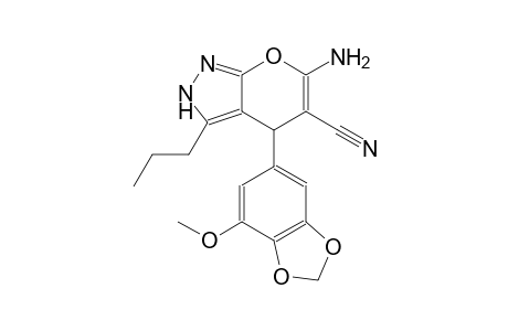pyrano[2,3-c]pyrazole-5-carbonitrile, 6-amino-2,4-dihydro-4-(7-methoxy-1,3-benzodioxol-5-yl)-3-propyl-