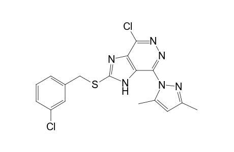 4-chloranyl-2-[(3-chlorophenyl)methylsulfanyl]-7-(3,5-dimethylpyrazol-1-yl)-1H-imidazo[4,5-d]pyridazine