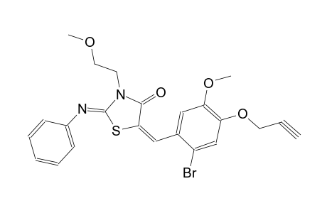 (2Z,5E)-5-[2-bromo-5-methoxy-4-(2-propynyloxy)benzylidene]-3-(2-methoxyethyl)-2-(phenylimino)-1,3-thiazolidin-4-one