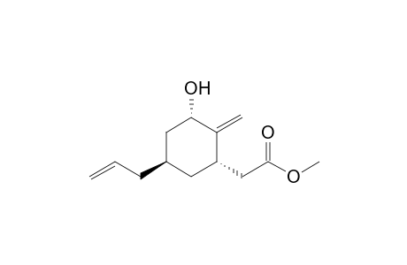 Methyl [(1S,3S,5R)-3-hydroxy-2-methylene-5-(2-propenyl)cyclohexyl]acetate