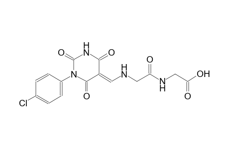 [({[(E)-(1-(4-chlorophenyl)-2,4,6-trioxotetrahydro-5(2H)-pyrimidinylidene)methyl]amino}acetyl)amino]acetic acid