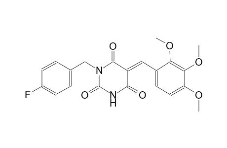 (5E)-1-(4-fluorobenzyl)-5-(2,3,4-trimethoxybenzylidene)-2,4,6(1H,3H,5H)-pyrimidinetrione