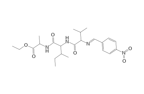 L-Alanine, N-[N-[N-[(4-nitrophenyl)methylene]-L-valyl]-L-isoleucyl]-, ethyl ester