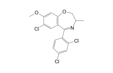7-chloro-5-(2,4-dichlorophenyl)-2,3-dihydro-8-methoxy-3-methyl-1,4-benzoxazepine