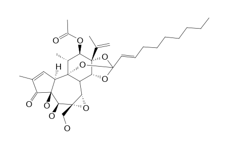 5-BETA-HYDROXY-RESINIFERONOL-6-ALPHA,7-ALPHA-EPOXY-12-BETA-ACETOXY-9,13,14-ORTHO-2E-DECENOATE