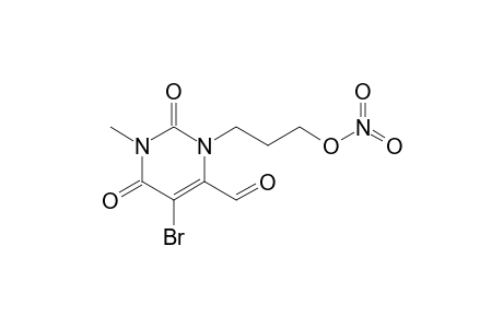 3-(5-bromo-6-formyl-3-methyl-2,4-dioxo-pyrimidin-1-yl)propyl nitrate