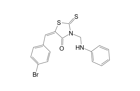 (5E)-3-(anilinomethyl)-5-(4-bromobenzylidene)-2-thioxo-thiazolidin-4-one