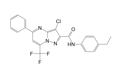 3-chloro-N-(4-ethylphenyl)-5-phenyl-7-(trifluoromethyl)pyrazolo[1,5-a]pyrimidine-2-carboxamide