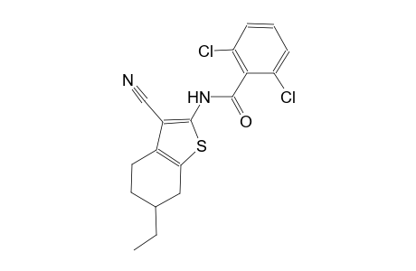 2,6-dichloro-N-(3-cyano-6-ethyl-4,5,6,7-tetrahydro-1-benzothien-2-yl)benzamide