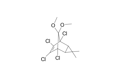 endo-1,5,6,7-Tetrachloro-8,8-dimethoxy-3,3-dimethyltricyclo[3.2,1.0(2,4)]oct-6-ene