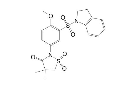 3-isothiazolidinone, 2-[3-[(2,3-dihydro-1H-indol-1-yl)sulfonyl]-4-methoxyphenyl]-4,4-dimethyl-, 1,1-dioxide