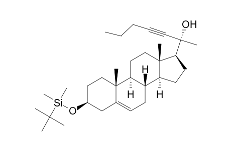 27-Norcholest-5-en-22-yn-20-ol, 3-[[(1,1-dimethylethyl)dimethylsilyl]oxy]-, (3.beta.)-