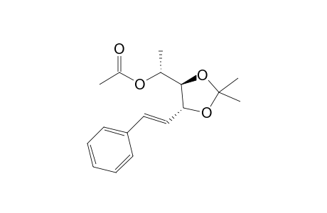 (R)-1-{(4R,5R)-2,2-Dimethyl-5-[(E)-styryl]-1,3-dioxolan-4-yl}ethyl Acetate