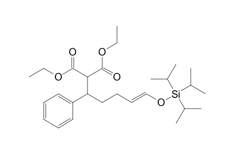 2-[(E)-1-phenyl-5-tri(propan-2-yl)silyloxypent-4-enyl]propanedioic acid diethyl ester