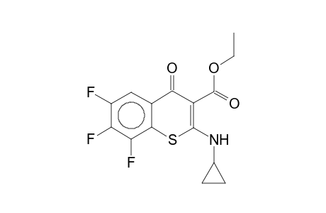 2-Cyclopropylamino-6,7,8-trifluoro-4-oxo-4H-thiochromene-3-carboxylic acid, ethyl ester