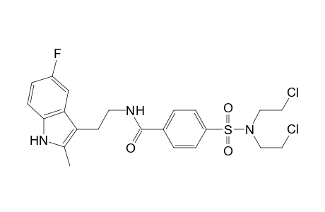 Benzamide, 4-[[bis(2-chloroethyl)amino]sulfonyl]-N-[2-(5-fluoro-2-methyl-1H-indol-3-yl)ethyl]-