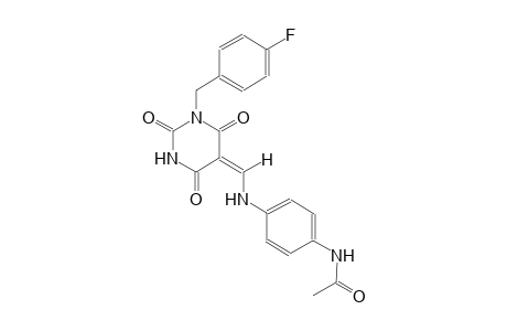 N-(4-{[(E)-(1-(4-fluorobenzyl)-2,4,6-trioxotetrahydro-5(2H)-pyrimidinylidene)methyl]amino}phenyl)acetamide