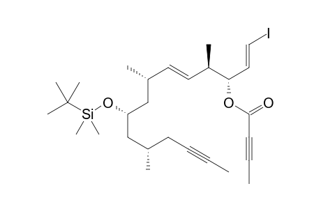 (1E,3R,4R,5E,7S,9S,11S)-9-((tert-Butyldimethylsilyl)oxy)-1-iodo-4,7,11-trimethylpentadeca-1,5-dien-13-yn-3-yl -but-2-ynoate