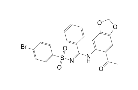 N-[(E)-[(6-acetyl-1,3-benzodioxol-5-yl)amino](phenyl)methylidene]-4-bromobenzenesulfonamide