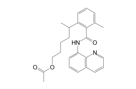 5-(3-methyl-2-(quinolin-8-ylcarbamoyl)phenyl)hexyl acetate