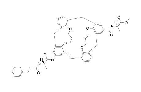 11-(N-CARBOBENZOXY-L-ALANINE)-AMINO-23-(METHOXY-L-ALANYL)-CARBONYL-25,27-DIHYDROXY-26,28-DIPROPOXYCALIX-[4]-ARENE