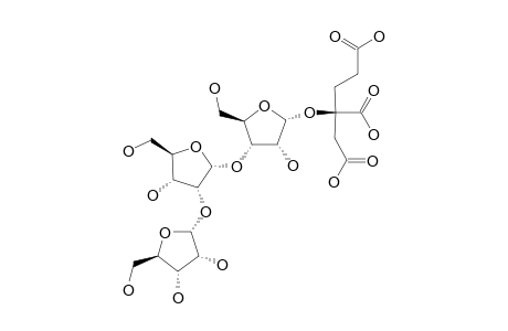 RIBOCITRIN;(2S)-[O-ALPHA-D-RIBOFURANOSYL-(1->2)-O-ALPHA-D-RIBOFURANOSYL-(1->3)-ALPHA-D-RIBOFURANOSYLOXY]-1,2,4-BUTANETRICARBOXYLIC-ACID