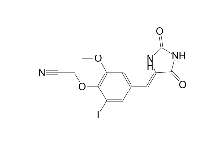{4-[(Z)-(2,5-dioxo-4-imidazolidinylidene)methyl]-2-iodo-6-methoxyphenoxy}acetonitrile