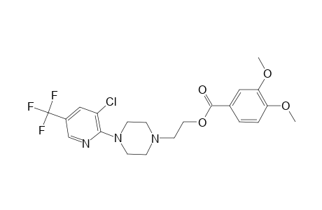 2-[4-[3-chloranyl-5-(trifluoromethyl)pyridin-2-yl]piperazin-1-yl]ethyl 3,4-dimethoxybenzoate