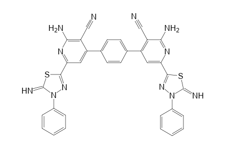 4,4'-(1,4-Phenylene)bis(2-amino-6-(5-imino-4-phenyl-4,5-dihydro-1,3,4-thiadiazol-2-yl)nicotinonitrile)