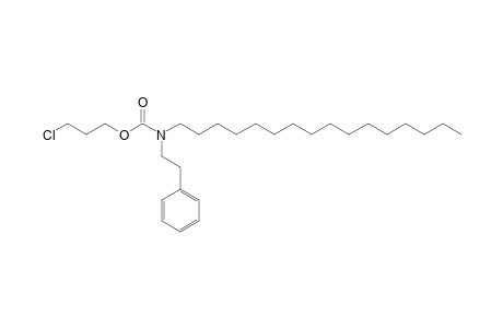 Carbonic acid, monoamide, N-(2-phenylethyl)-N-hexadecyl-, 3-chloropropyl ester