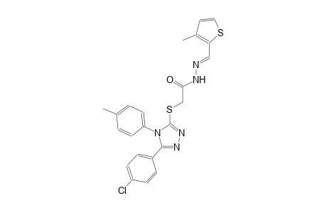 2-{[5-(4-chlorophenyl)-4-(4-methylphenyl)-4H-1,2,4-triazol-3-yl]sulfanyl}-N'-[(E)-(3-methyl-2-thienyl)methylidene]acetohydrazide